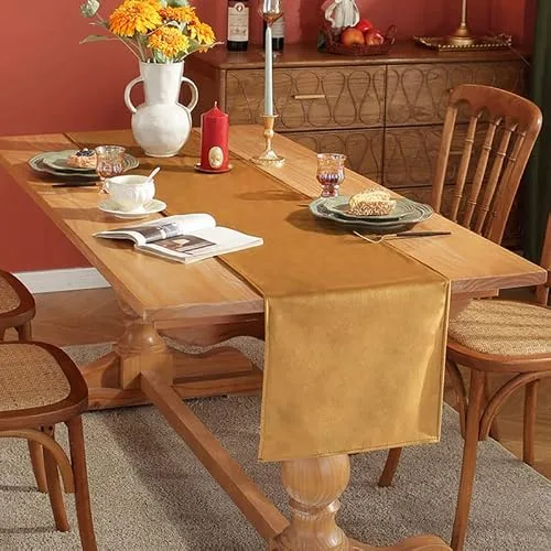 BRICK HOME Velvet 4 Seater Table Runner and Bed Runner,13 x 60 Inches at ₹126