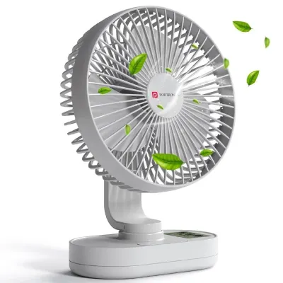 Portronics Airloop Portable & Rechargeable Desk Fan with Automatic 92° Oscillation, 6.1 Inch Blade at ₹1,199