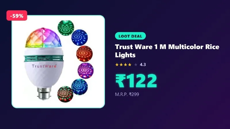 360 Degree Rotating LED Crystal Bulb at ₹122