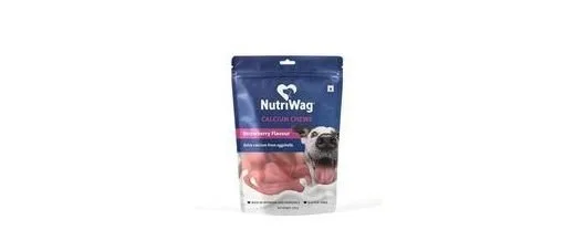 Strawberry Calcium Chew Bones Dog Treats at ₹256