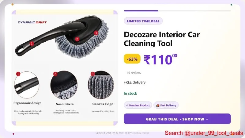 Decozare Interior Car Cleaning Tool at ₹110