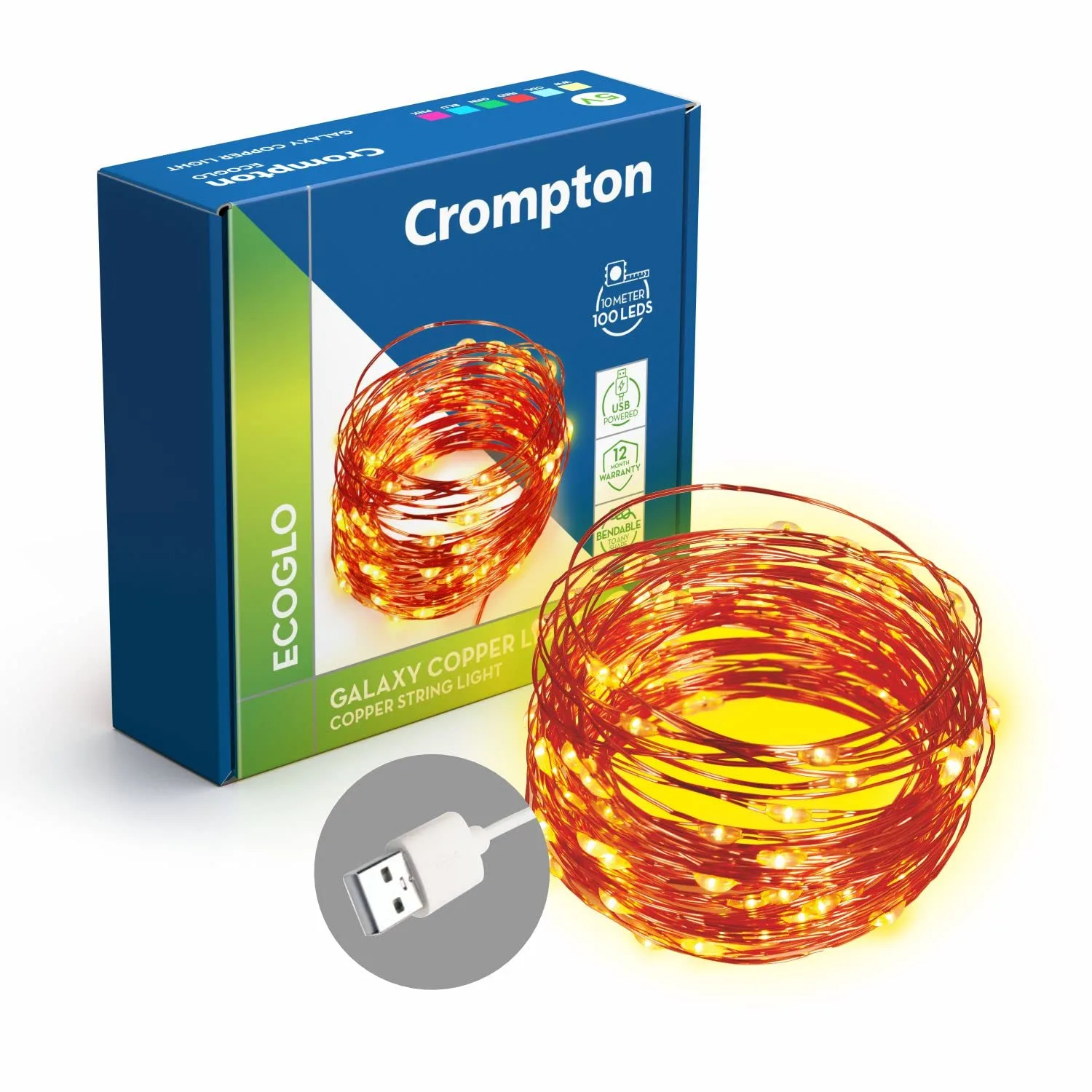 Copper USB Powered Lights at ₹128