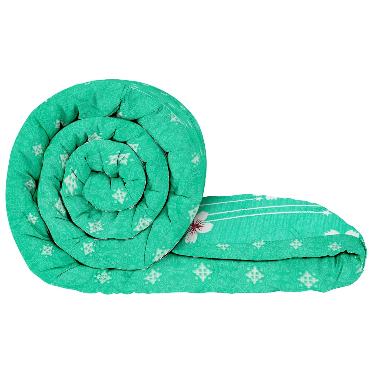 Single Bed Comforter 180 GSM 150x225 cm, Ocean Green at ₹382