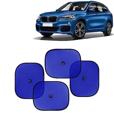 KINGSWAY Car Window Curtain Sticky Sun Shades Compatible with BMW X1, (Year 2015 Onwards), Universal Fit Sunshades for Side Window, Rear Win at ₹86