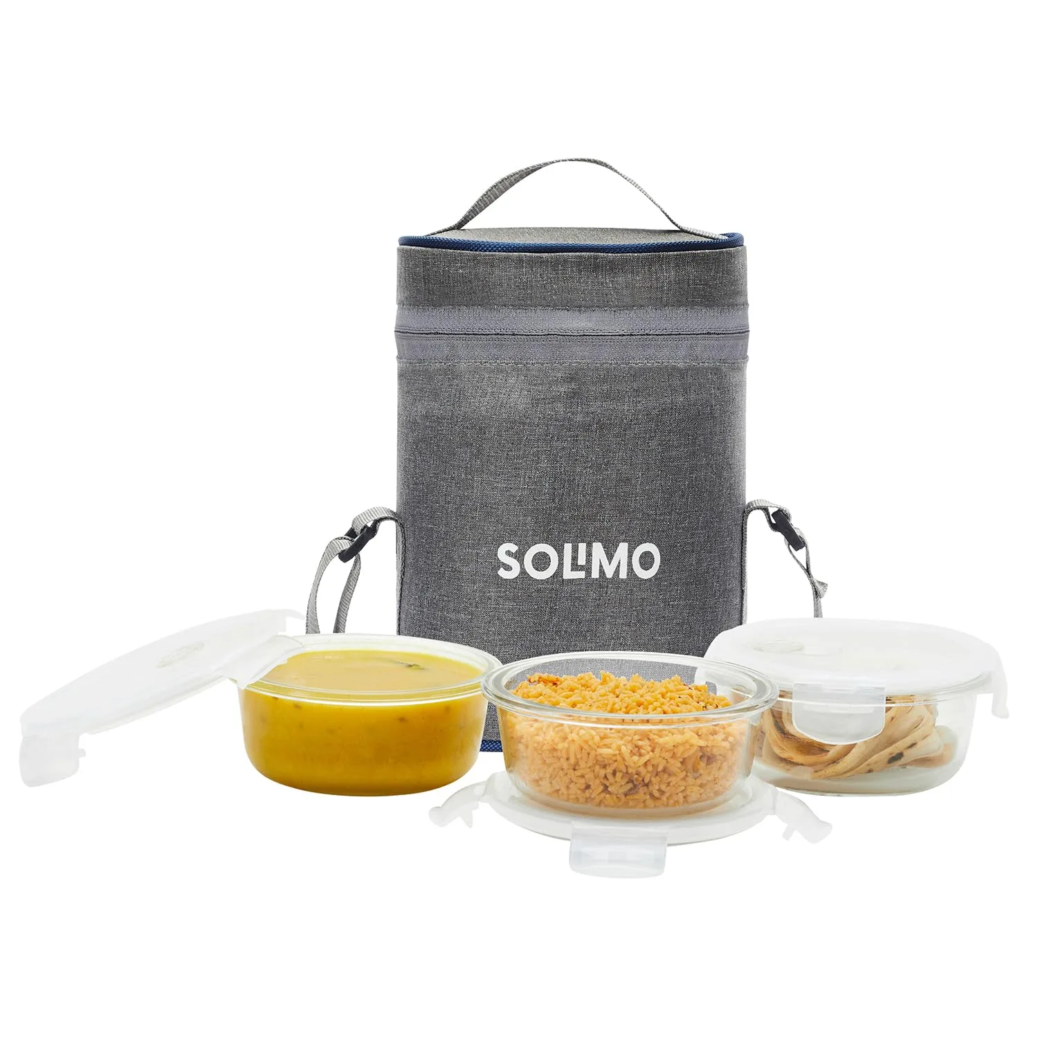 Solimo Borosilicate Glass Lunch Boxes at ₹729