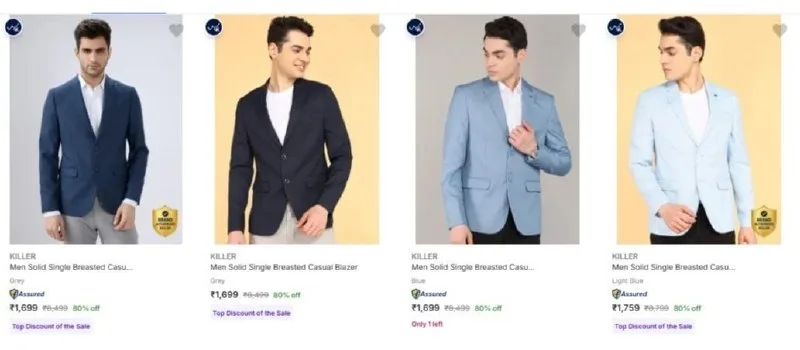 KILLER Men Blazers 80% OFF