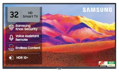 Samsung 32 inch (80cm) HD Smart LED 2026 TV | HDR10+ | 150+ Channels | Voice Assistance Remote | PurColor | Knox Security at ₹12,541