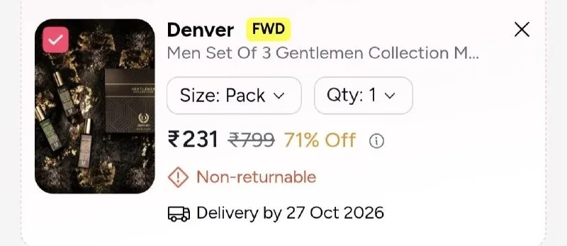 Set of 3 Denver Perfume at ₹231