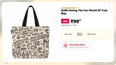 Keith Haring The Fun World Of Tote Bag at ₹99