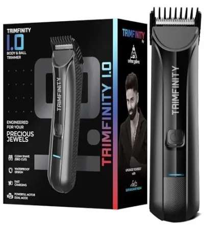 Trimfinity 1.0 Body & Ball Trimmer for Men by UrbanGabru, IPX6 Waterproof, Dual-Mode Motor, Stainless Steel Ceramic Blade, LED Light, 90-Min at ₹852