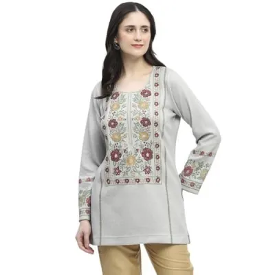 BIBA Polyester Printed Regular Casual Kurtis at ₹519