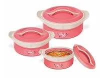 MILTON Zenith Jr Casserole Set of 3, Pink at ₹700