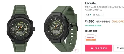 Lacoste Chronograph Watch at ₹4,680