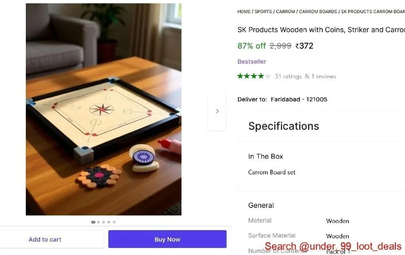 Carrom Board at ₹372