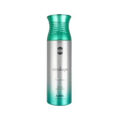 Ajmal Raindrops Liquid Fresh Female Deodorant For Woman, 200 Ml at ₹118