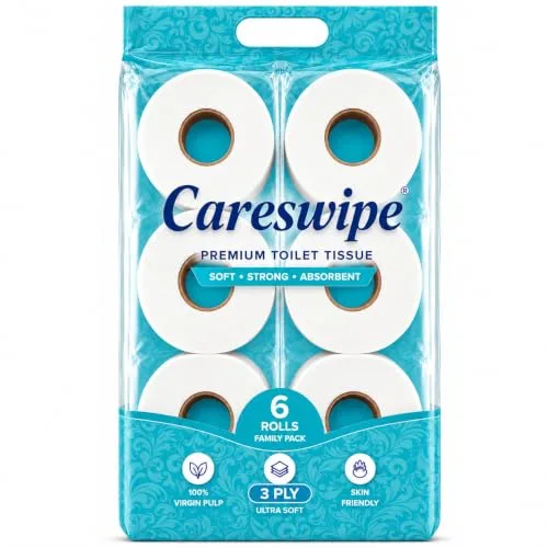 3 Ply Toilet Tissue Paper Rolls Pack of 6 | Soft Paper And Highly Absorbent Toilet Paper 6 Rolls | Ultra Soft Bathroom Rolls, Superior Comfo at ₹99