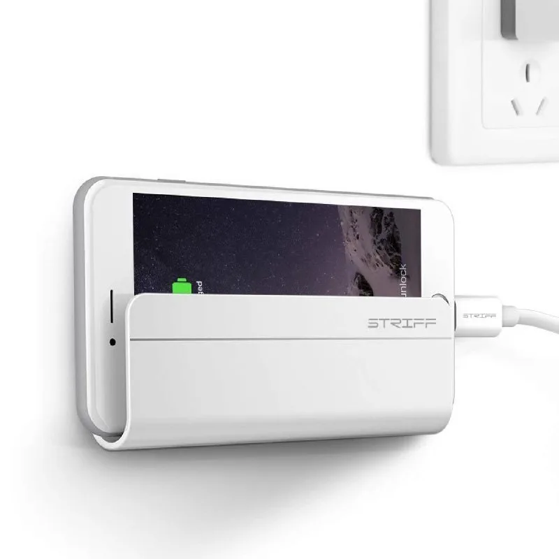 STRIFF Wall Mount Mobile Phone Holder | Self-Adhesive Mobile Charging Stand at ₹84