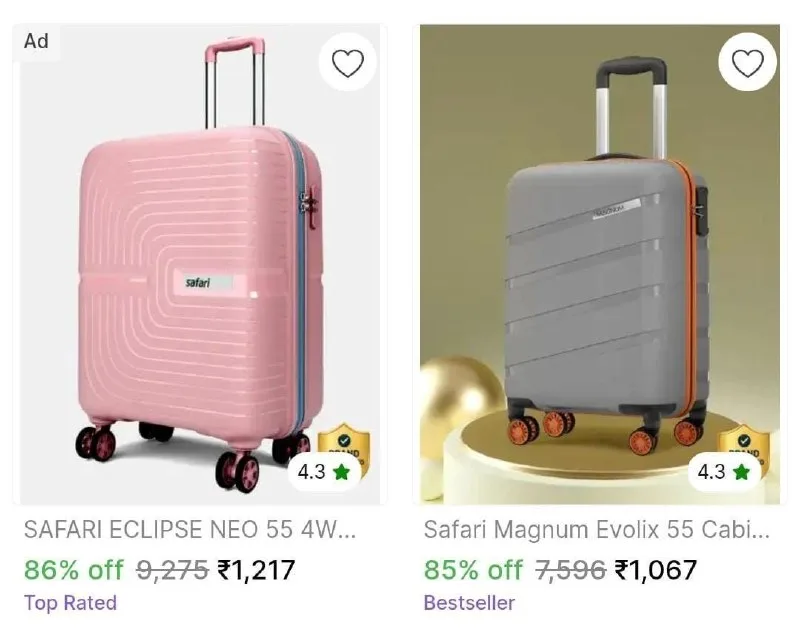 Suitcase from ₹1,067