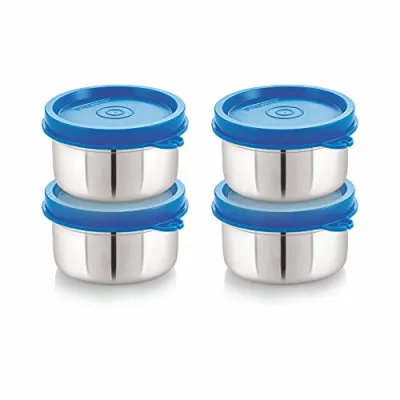 STEELLOCK Stainless Steel Airtight Container | Leak Proof Container/Storage/Lunch Box with Lid | BPA Free, Durable & Rust-Proof | SL-32-set  at ₹314