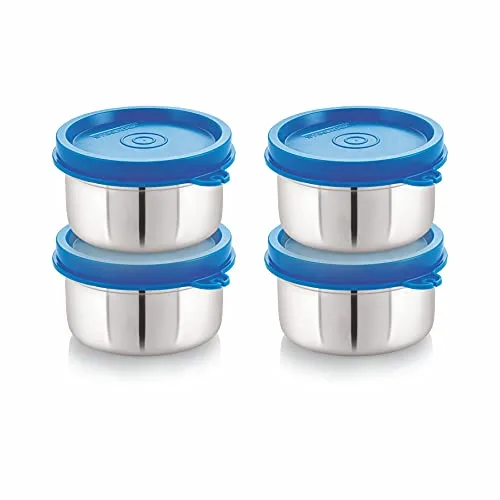 STEELLOCK Stainless Steel Airtight Container | Leak Proof Container/Storage/Lunch Box with Lid | BPA Free, Durable & Rust-Proof | SL-32-set  at ₹314