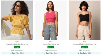 Upto 85% Off Vero Moda & ONLY Women's Clothing