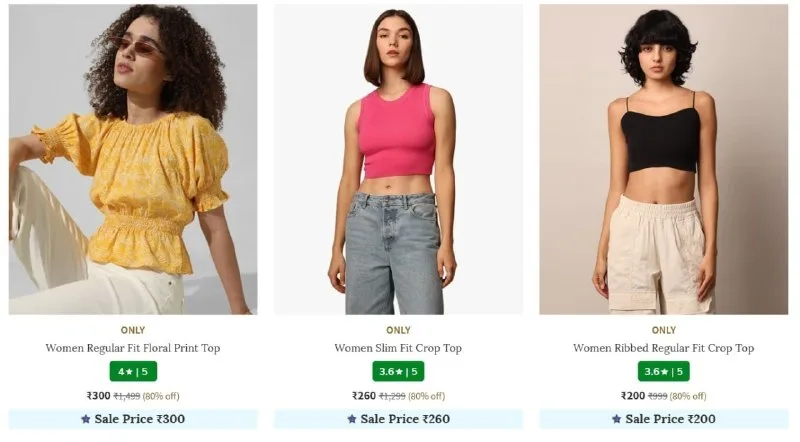Upto 85% Off Vero Moda & ONLY Women's Clothing