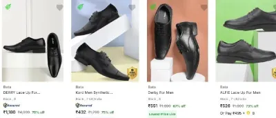 Min.60% Off - Bata Mens Footwear