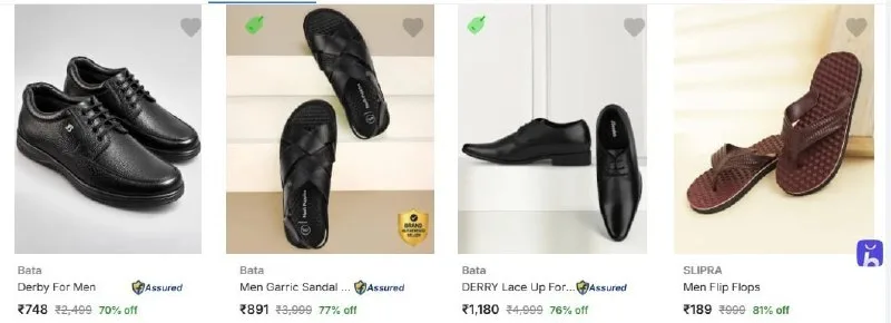 Min.70% Off - Bata Men's Footwear