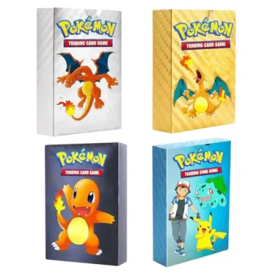 Pokemon Cards Pack 40 Pcs Playing Card Game for Collectible | All Rare Series V Max GX High HP Collection | 10 Gold 10 Silver 10 Black 10 Ra at ₹249
