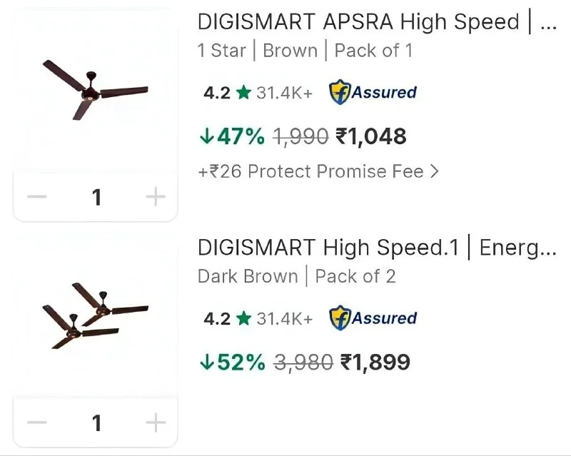1200mm Ceiling Fan at ₹1,048