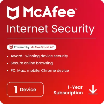 McAfee Internet Security 2025 at ₹475