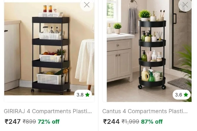 4 Compartment Storage Trolley - 244