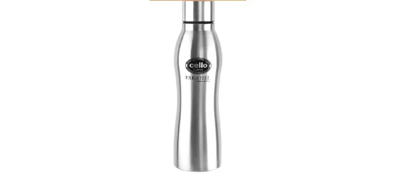 CELLO New Curvy Stainless Steel Water Bottle (1000ml) at ₹236