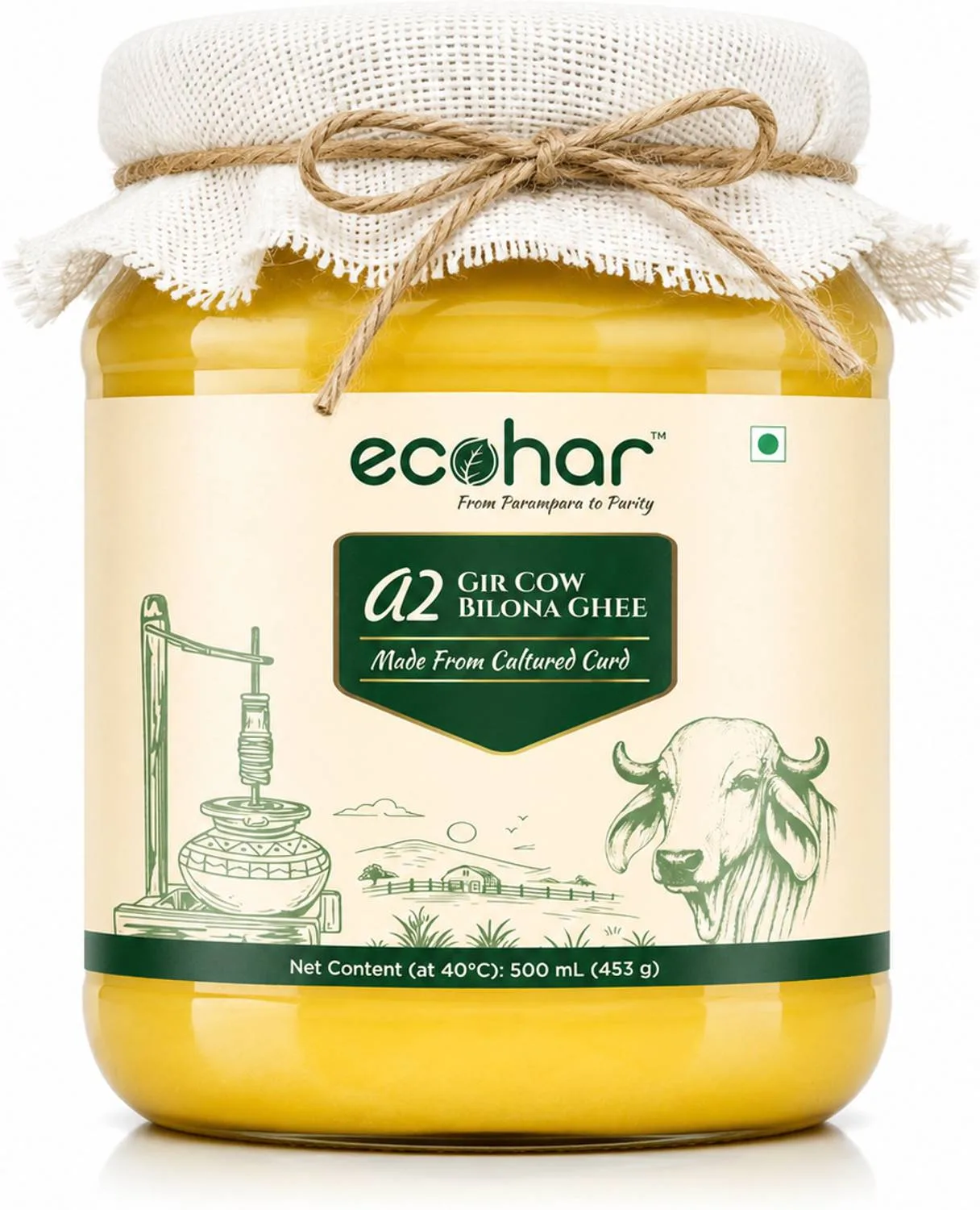 A2 Gir Cow Bilona Ghee (500 ml) at ₹836