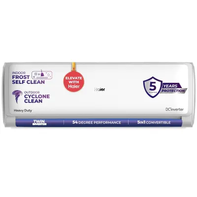 Haier 2 Ton 3 Star, New star rated, Twin Inverter Split AC at ₹41,990