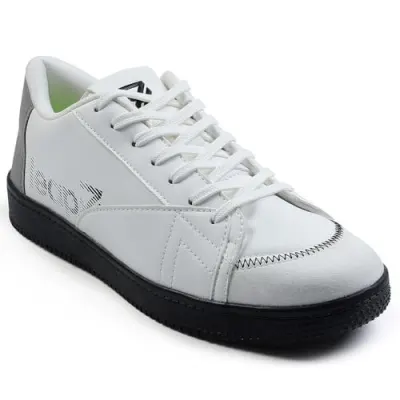 Liberty LEAP7X White Sneakers for Men - Memory Foam Lace-Up Casual Wear at ₹679