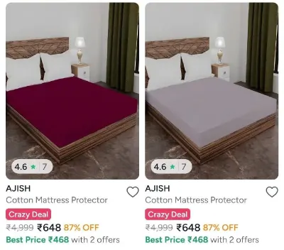 Mattress ProtectorAt ₹88%off
