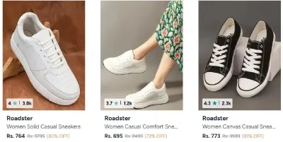 Women Casual Shoes Min 70% Off