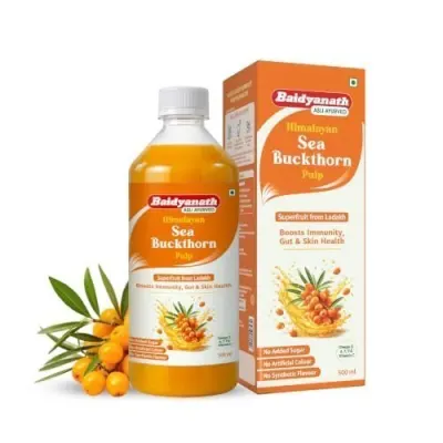 Baidyanath Himalayan Sea Buckthorn Pulp 500 ml | Natural Sup at ₹397