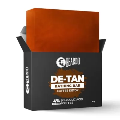 Beardo De-Tan Soap for Men, 75g | Tan Removal and Caffeine Face & Body Soap | Detan With Coffee & 4% Glycolic Acid | For Body & Face | Refre at ₹45