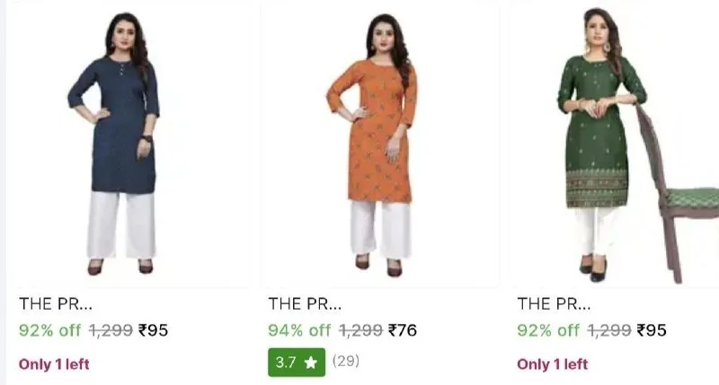 Women Kurti And More from ₹76
