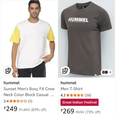 hummel Men's T-Shirts at ₹219