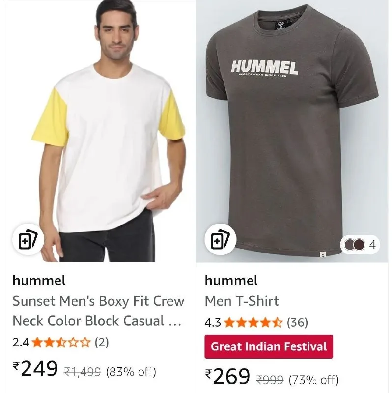 hummel Men's T-Shirts at ₹219