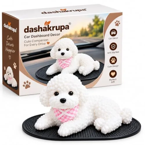 Cute Puppy Dog Car Dashboard Decor at ₹499