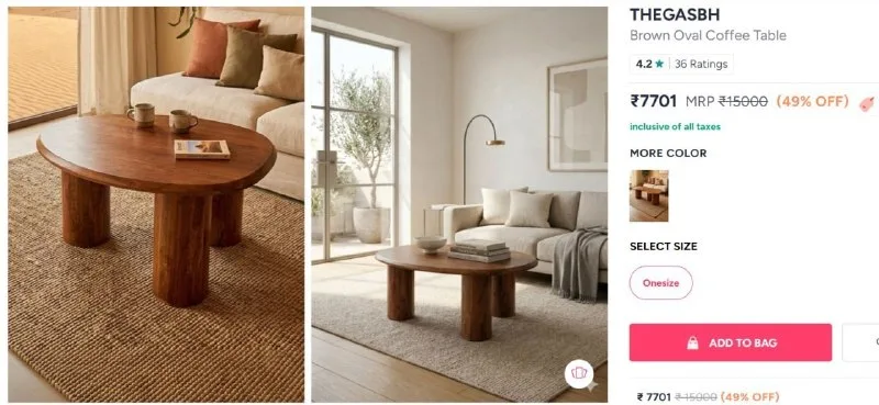 THEGASBH Coffee Table at ₹7,795