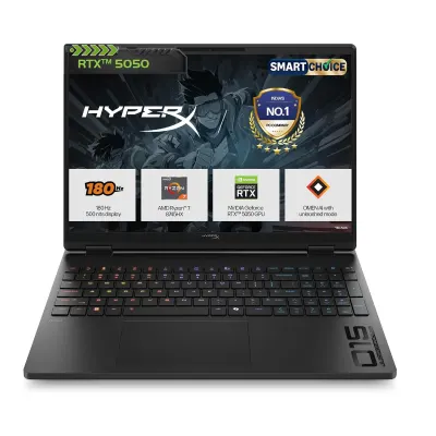 HP HyperX OMEN 15 Smartchoice – AMD Ryzen 7 8745HX, 8GB RTX 5050, 16GB DDR5, 1TB SSD, 2.5K 500nits, 3 ms, 15.3″ at ₹94,240