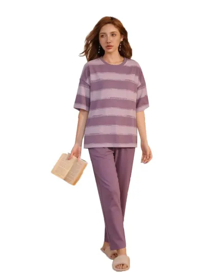 Lymio Womens Korean Night Dress | Full Pyjama Set | Korean N at ₹349
