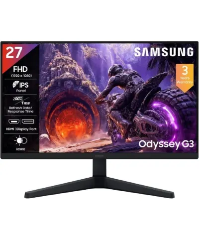 Samsung Odyssey G3 Gaming Monitor 68.58 cm (27 inch) Full HD LED Backlit IPS Panel Gaming Monitor at ₹9,989