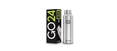 Go24 pexpo Stainless Steel Water Bottle Chromo Silver 750ml at ₹168