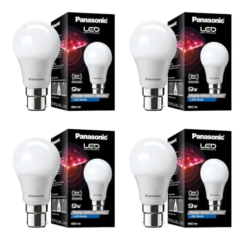 Panasonic 9 Watt Motion Sensor B22 Led Bulb for Home with 3 at ₹569